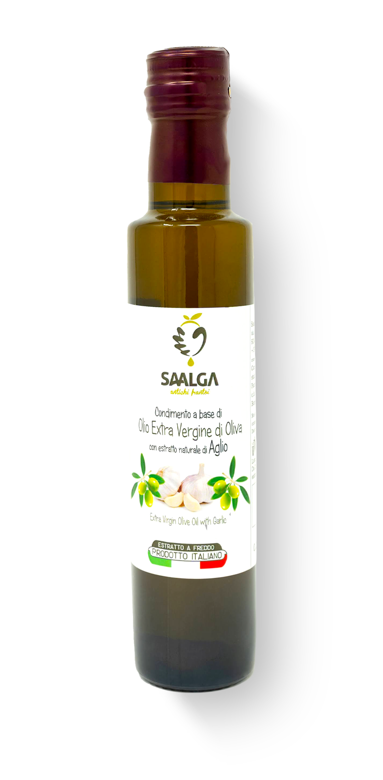 Saalga Extravergine D’Oliva Aromatizzato all’Aglio – Frantoi Saalga